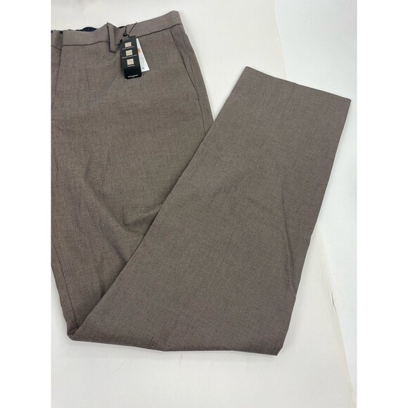 Banana Republic Mens Non-Iron Stretch Brown Straight Leg Dress Pants 33x34 New - Picture 2 of 12